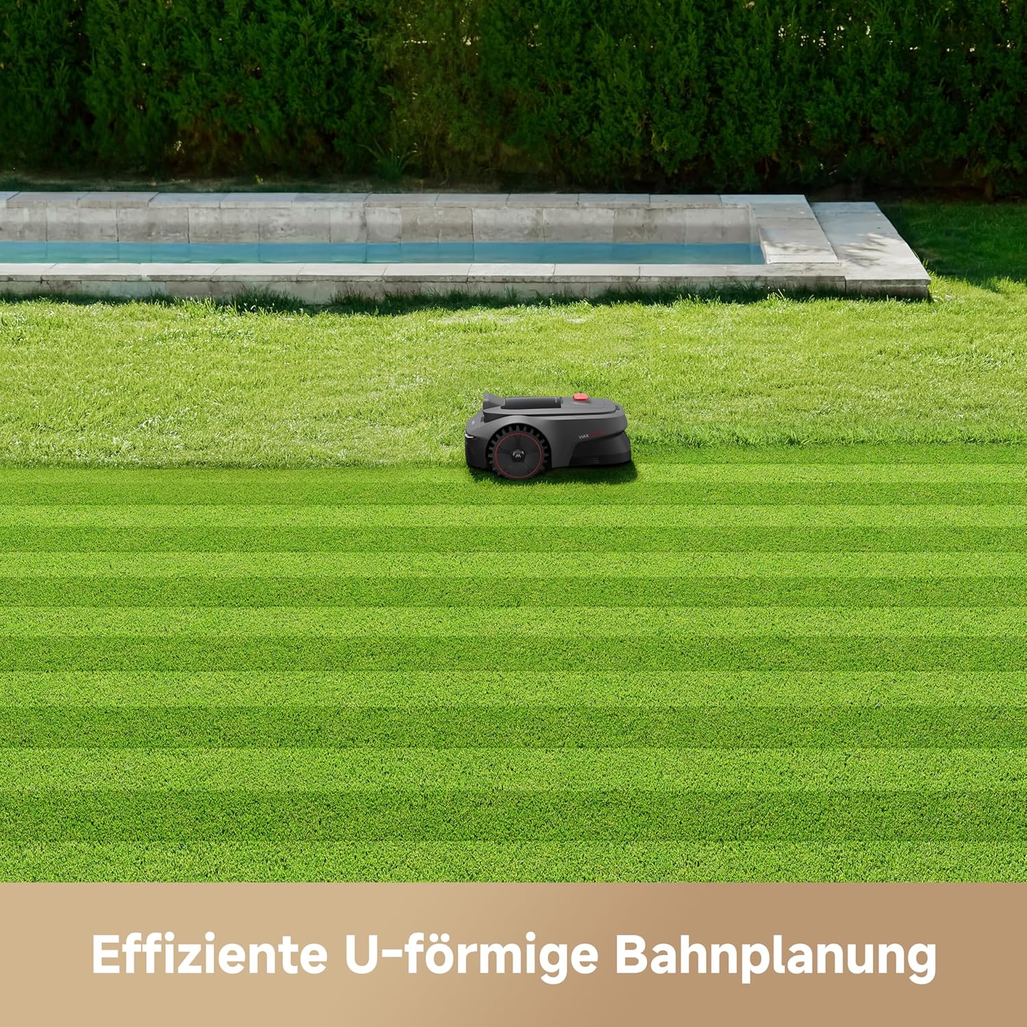 MOVA ViAX 250 Robotic Lawnmower Without Boundary Cable, Reception 250 m², AI-Assisted Car Mapping, U-shaped Tracks, Obstacle Avoidance Dual Vision, Better Edge Cut, for Complex Terrain, App Control